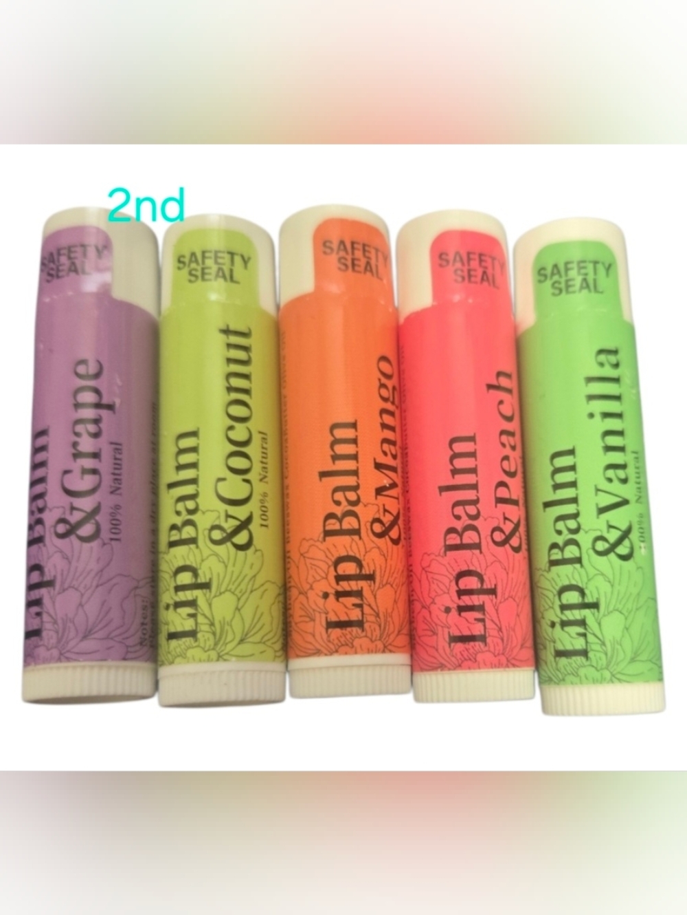 Lip Balm Assorted Flavors — Orange, Grape, Vanilla